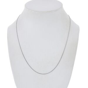 Estate Italy OTC Sterling Silver 925 0.8mm Rope Chain Necklace 18.5"